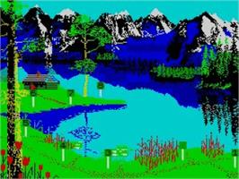In game image of Jack Charlton's Match Fishing on the Sinclair ZX Spectrum.