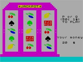 In game image of Jackpot (Torregrossa) on the Sinclair ZX Spectrum.