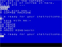 In game image of Journey To The Centre Of Eddie Smith's Head on the Sinclair ZX Spectrum.
