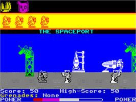 In game image of Kat Trap - Planet Of The Cat-men on the Sinclair ZX Spectrum.