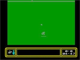 In game image of Kick Off 2 on the Sinclair ZX Spectrum.