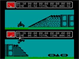 In game image of Kikstart 2 on the Sinclair ZX Spectrum.