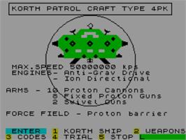 In game image of Korth Trilogy, The 2 - Besieged on the Sinclair ZX Spectrum.