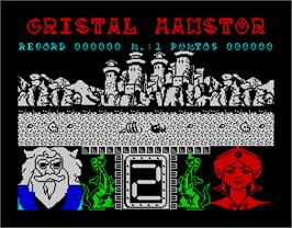 In game image of La Corona Mágica on the Sinclair ZX Spectrum.