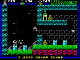 In game image of Lala Prologue on the Sinclair ZX Spectrum.
