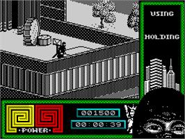 In game image of Last Ninja 2: Back with a Vengeance on the Sinclair ZX Spectrum.