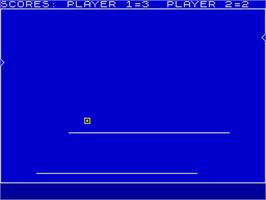 In game image of Light  Cycle on the Sinclair ZX Spectrum.