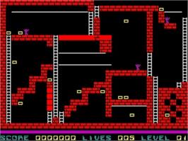 In game image of Lode Runner on the Sinclair ZX Spectrum.