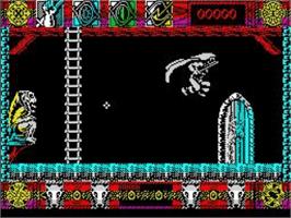 In game image of Lone Wolf - The Mirror Of Death on the Sinclair ZX Spectrum.