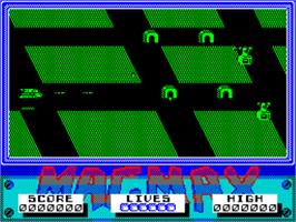 In game image of Mag Max on the Sinclair ZX Spectrum.