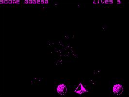 In game image of Mega-Apocalypse on the Sinclair ZX Spectrum.