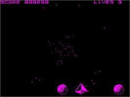 In game image of Mega-Apocalypse on the Sinclair ZX Spectrum.