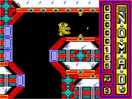 In game image of N.O.M.A.D. on the Sinclair ZX Spectrum.