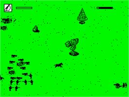 In game image of North And South on the Sinclair ZX Spectrum.