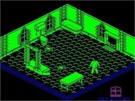 In game image of Nosferatu The Vampyre on the Sinclair ZX Spectrum.