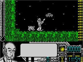 In game image of Oberon 69 on the Sinclair ZX Spectrum.