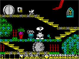 In game image of Olli & Lissa 3: The Candlelight Adventure on the Sinclair ZX Spectrum.