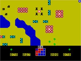 In game image of Overlords on the Sinclair ZX Spectrum.