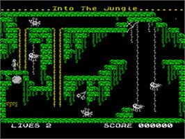In game image of Page And The Curse Of The Pharaoh on the Sinclair ZX Spectrum.
