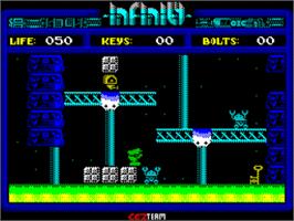 In game image of Phantomas Saga - Infinity on the Sinclair ZX Spectrum.