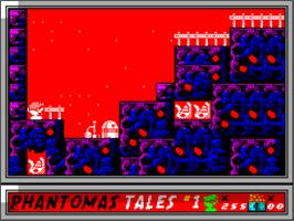 In game image of Phantomas Tales #1 - Marsport on the Sinclair ZX Spectrum.