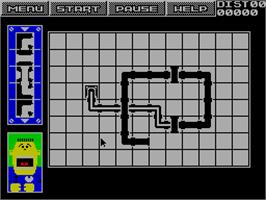 In game image of Pipe Dream on the Sinclair ZX Spectrum.