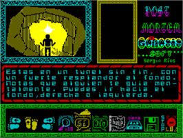 In game image of Post Mortem on the Sinclair ZX Spectrum.