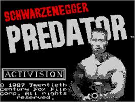 In game image of Predator on the Sinclair ZX Spectrum.