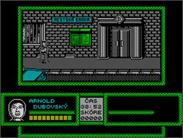 In game image of Prvá Akcia on the Sinclair ZX Spectrum.