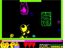 In game image of Pud Pud In Weird World on the Sinclair ZX Spectrum.