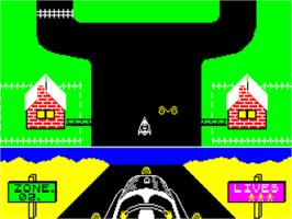 In game image of Revenge Of The C5 on the Sinclair ZX Spectrum.
