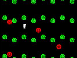 In game image of Revenge Of The Killer Tomatoes on the Sinclair ZX Spectrum.