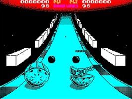 In game image of Roadwars on the Sinclair ZX Spectrum.