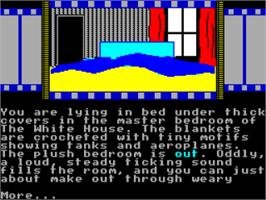 In game image of Ronnie Goes To Hollywood on the Sinclair ZX Spectrum.