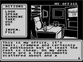 In game image of Sam Mallard - The Case Of The Missing Swan on the Sinclair ZX Spectrum.