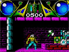 In game image of Savage on the Sinclair ZX Spectrum.