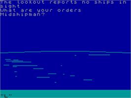 In game image of Ship of the Line on the Sinclair ZX Spectrum.
