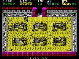 In game image of Shovel Adventure on the Sinclair ZX Spectrum.