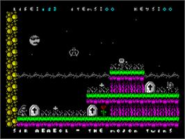 In game image of Sir Ababol on the Sinclair ZX Spectrum.
