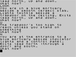 In game image of Snowball on the Sinclair ZX Spectrum.