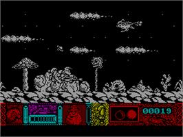 In game image of Sol Negro on the Sinclair ZX Spectrum.