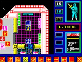In game image of Solar Fire on the Sinclair ZX Spectrum.
