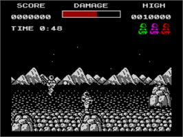 In game image of Soldier Of Light on the Sinclair ZX Spectrum.