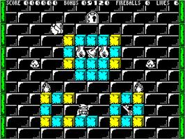In game image of Solomon's Key on the Sinclair ZX Spectrum.