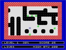 In game image of Splat! on the Sinclair ZX Spectrum.