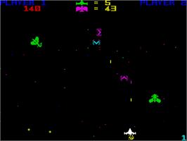 In game image of Star Firebirds on the Sinclair ZX Spectrum.