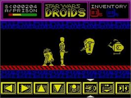In game image of Star Wars - Droids on the Sinclair ZX Spectrum.