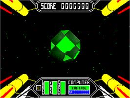 In game image of Starstrike II on the Sinclair ZX Spectrum.