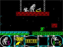 In game image of Stormlord on the Sinclair ZX Spectrum.