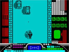 In game image of Street Hawk - El Halcon Callejero on the Sinclair ZX Spectrum.